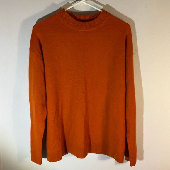 Ann Taylor Burnt Orange Cashmere Sweater, S oldmoney luxury normcore - Picture 11 of 14